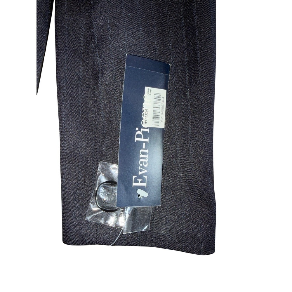 NWT Evan-Picone Womens 2PC Pinstripe Pant Suit Black Cobalt Blue 8 50020151-9JU - Picture 13 of 14